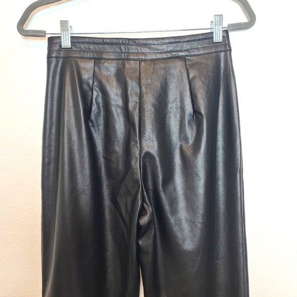 PRINCESS POLLY High Rise Faux Leather Black Straight Leg Pants - Picture 10 of 10